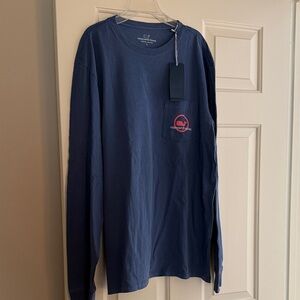 Vineyard Vines Men's Navy Long Sleeve Tee